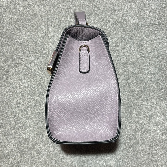 Dune London Purple Leather Handbag faux snakeskin top handle purse lavender bag - Picture 3 of 14